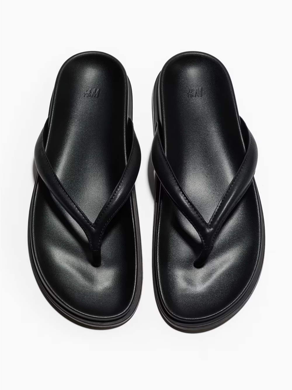 H&M Black Foam Flip Flops